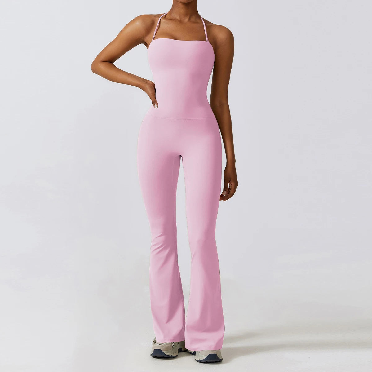 Jumpsuit Acampanado Halter – Moldea tu Figura