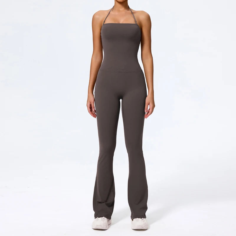 Jumpsuit Acampanado Halter – Moldea tu Figura