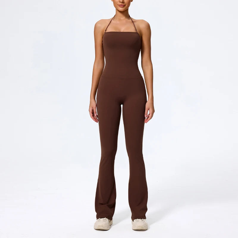 Jumpsuit Acampanado Halter – Moldea tu Figura