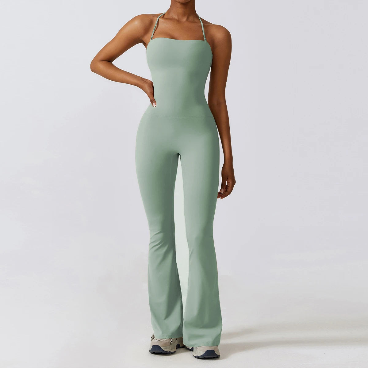 Jumpsuit Acampanado Halter – Moldea tu Figura