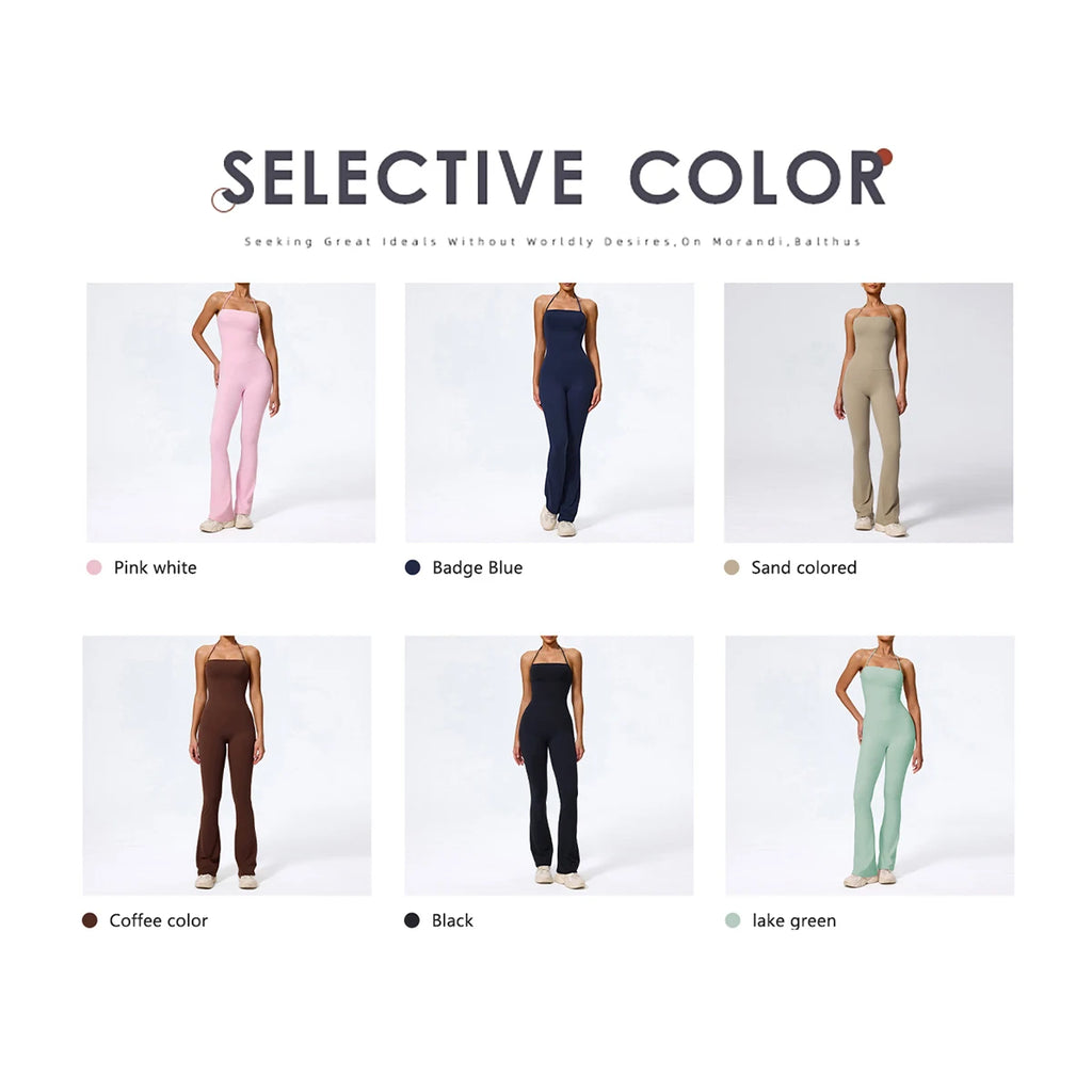 Jumpsuit Acampanado Halter – Moldea tu Figura