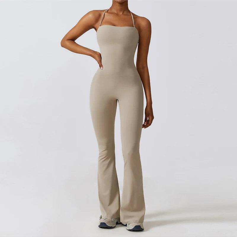 Jumpsuit Acampanado Halter – Moldea tu Figura