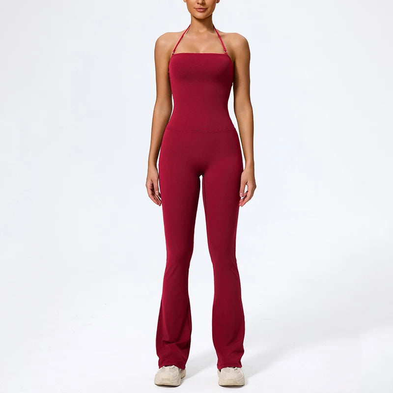 Jumpsuit Acampanado Halter – Moldea tu Figura